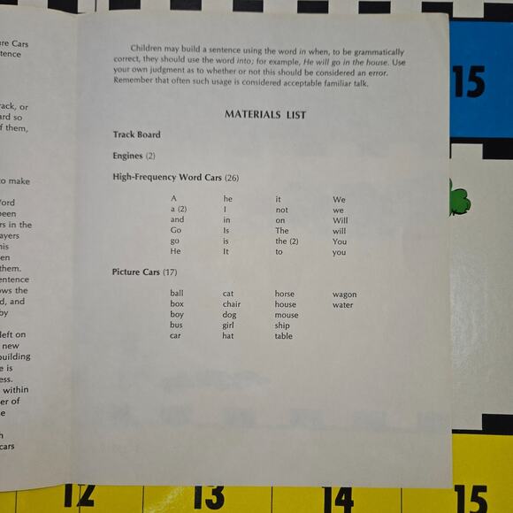 Houghton Mifflin Get Set Games for Beginning Readers 1972 Sentence Train Complet - Picture 5 of 16